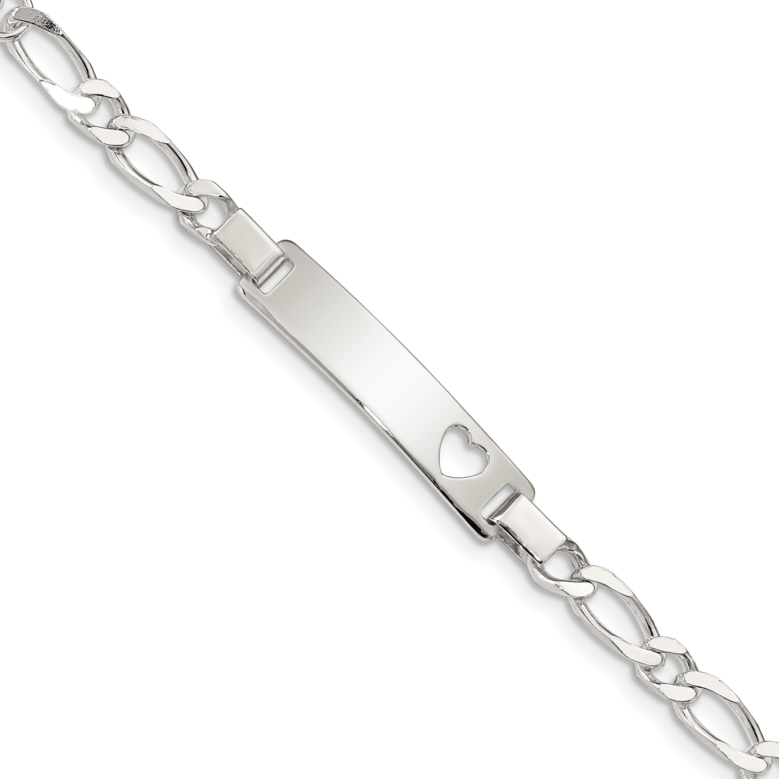 Sterling Silver Baby ID 6 IN Bracelet (QID43-6)