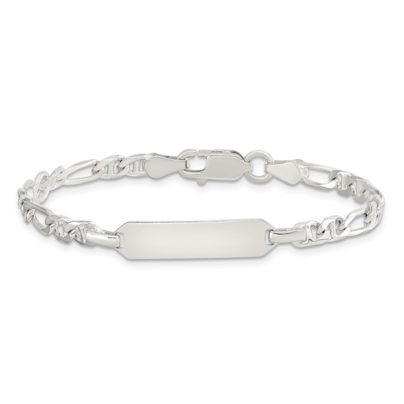 Sterling Silver Childrens ID Anchor 5in Plus 1in EXT Link Bracelet