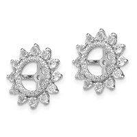 Sterling Silver Rhodium Diam. & White Topaz Earring Jacket view 2