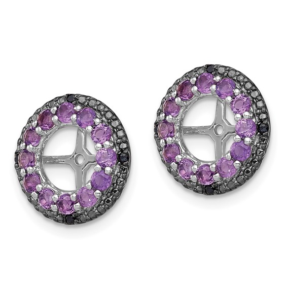 Birthstone & Black Sapphire Earring Jackets
