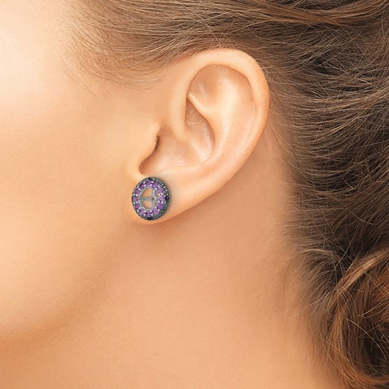 Birthstone & Black Sapphire Earring Jackets
