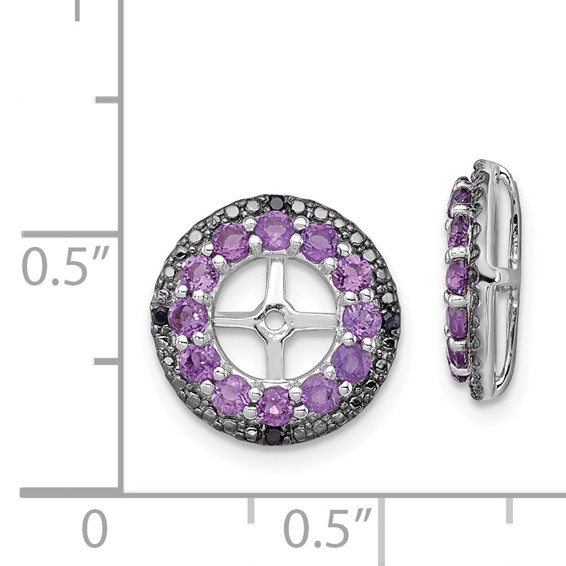 Birthstone & Black Sapphire Earring Jackets