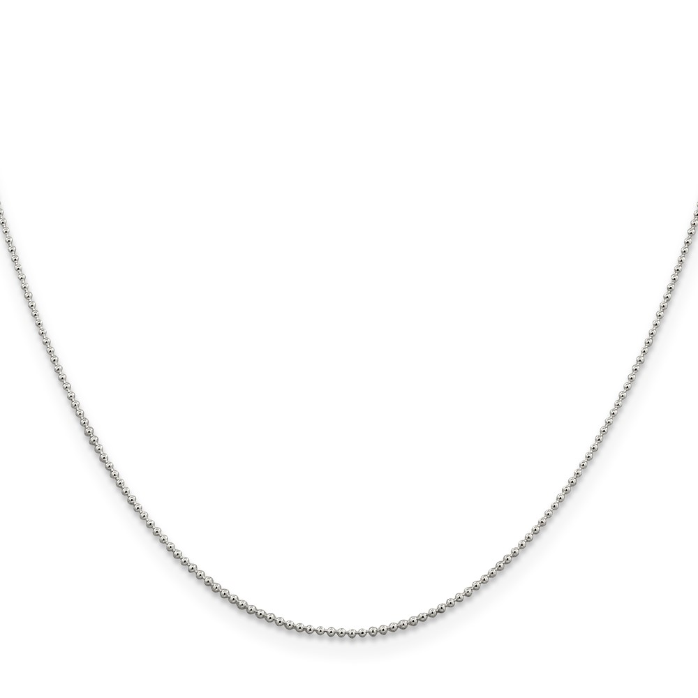 Sterling Silver 1mm Beaded Chain (QK25-18)
