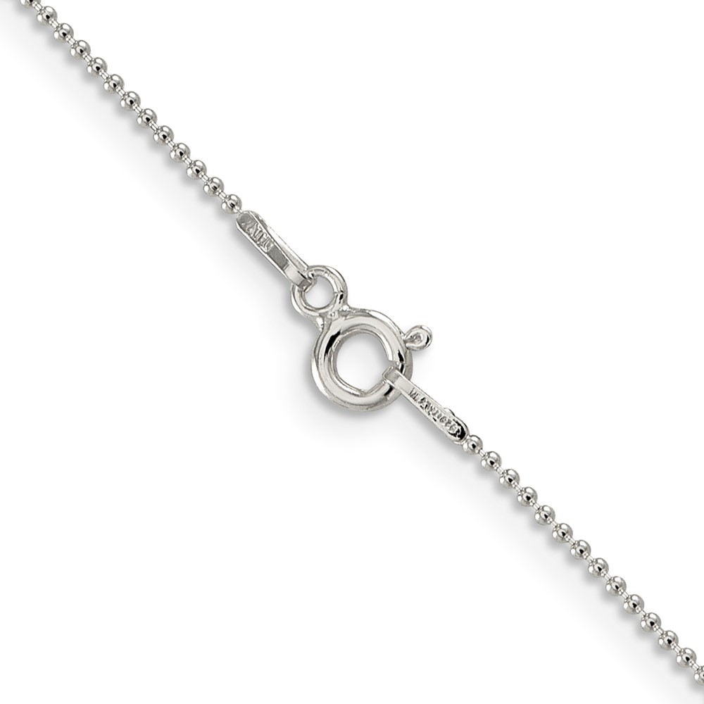 Sterling Silver 1mm Beaded Chain (QK25-18)