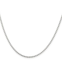 Sterling Silver 2mm Beaded Chain view 2