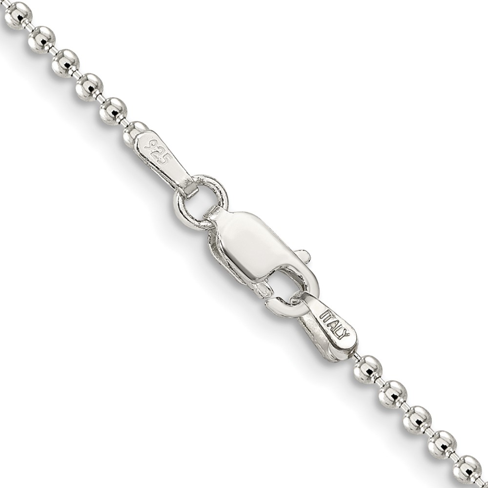 Sterling Silver 2mm Beaded Chain (QK27-20)