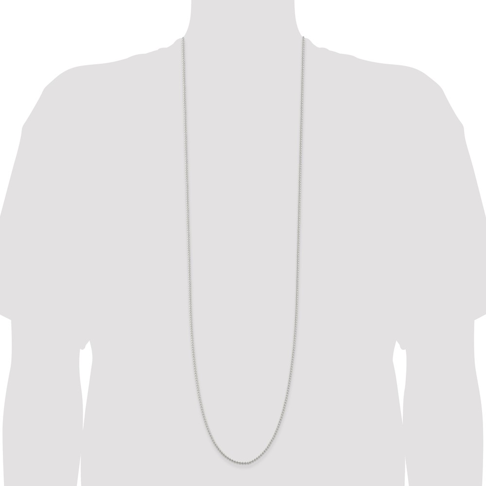 Sterling Silver 2mm Beaded Chain (QK27-30)