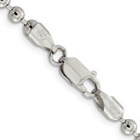 Sterling Silver 4mm Beaded Chain view 3