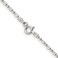 Sterling Silver 1.5mm Fancy Beaded Chain view 3
