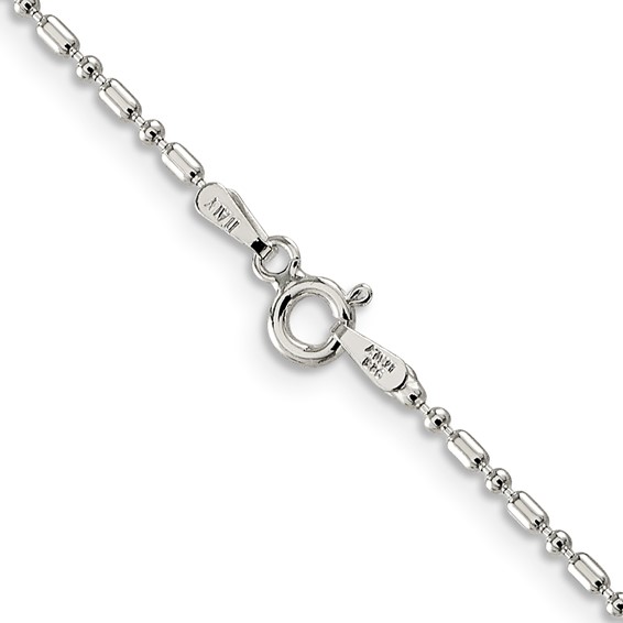 Sterling Silver Fancy Beaded Chain