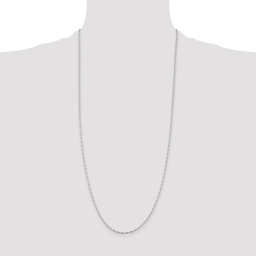 Sterling Silver 1.5mm Fancy Beaded Chain (QK30-30)