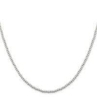 Sterling Silver 3mm Beads on Box Chain view 2