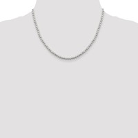 Sterling Silver 4mm Beads on Box Chain view 4