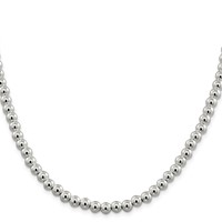 Sterling Silver 6.1mm Beads on Box Chain view 2