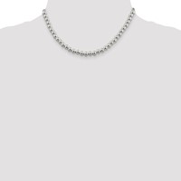 Sterling Silver 6.1mm Beads on Box Chain view 4