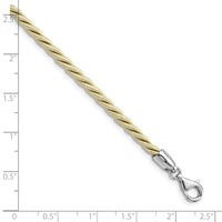 Sterling Silver Rhodium-plated Twisted Cream Satin Cord Necklace, 18" view 4