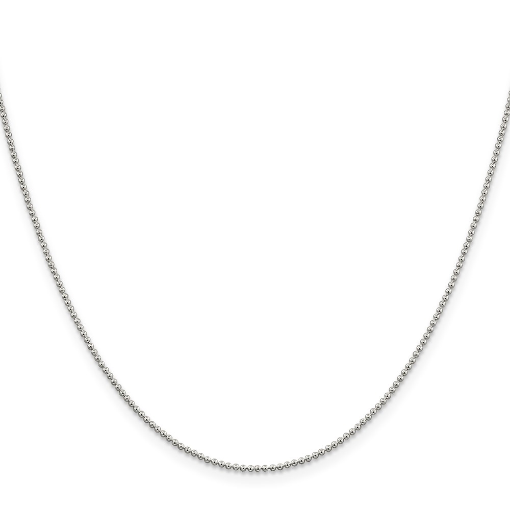Sterling Silver 1.25mm Beaded Chain (QK80-24)