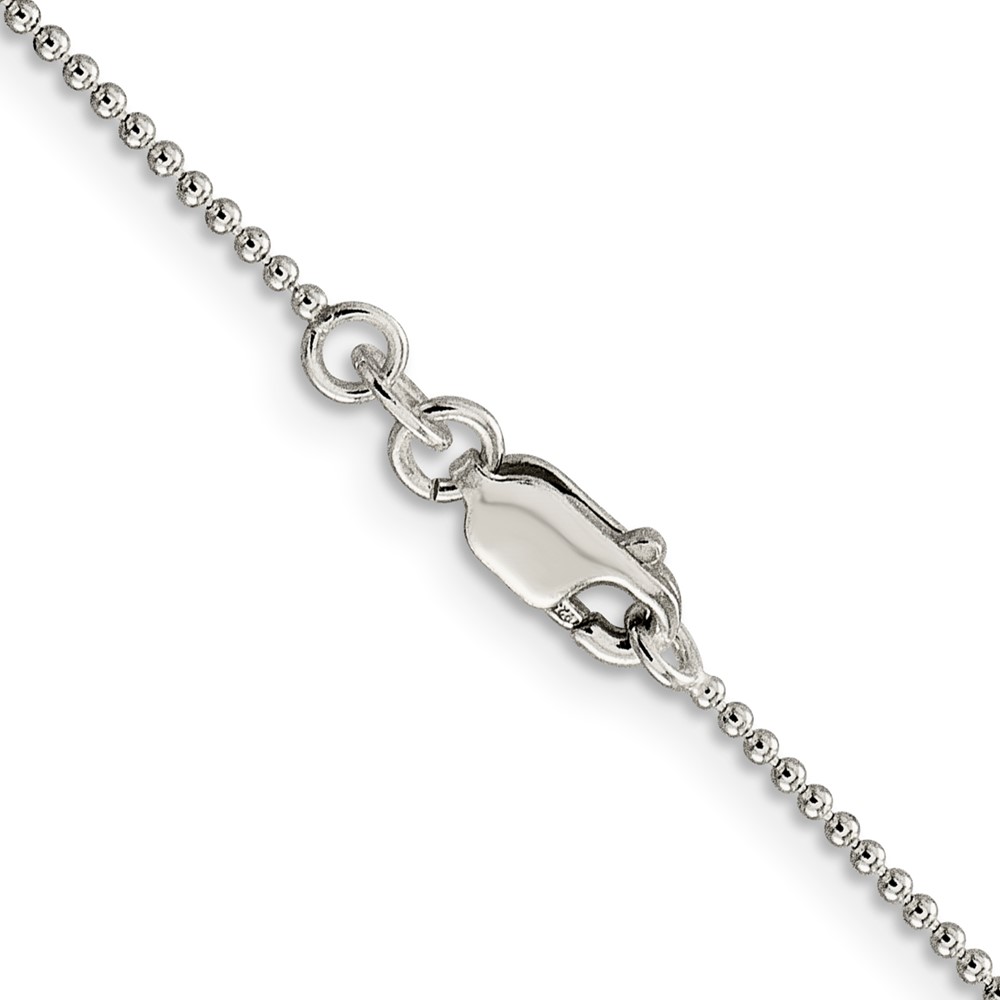 Sterling Silver 1.25mm Beaded Chain (QK80-24)