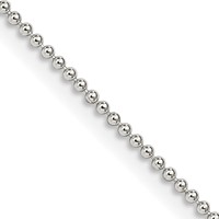 Sterling Silver 1.25mm Beaded Chain view 1