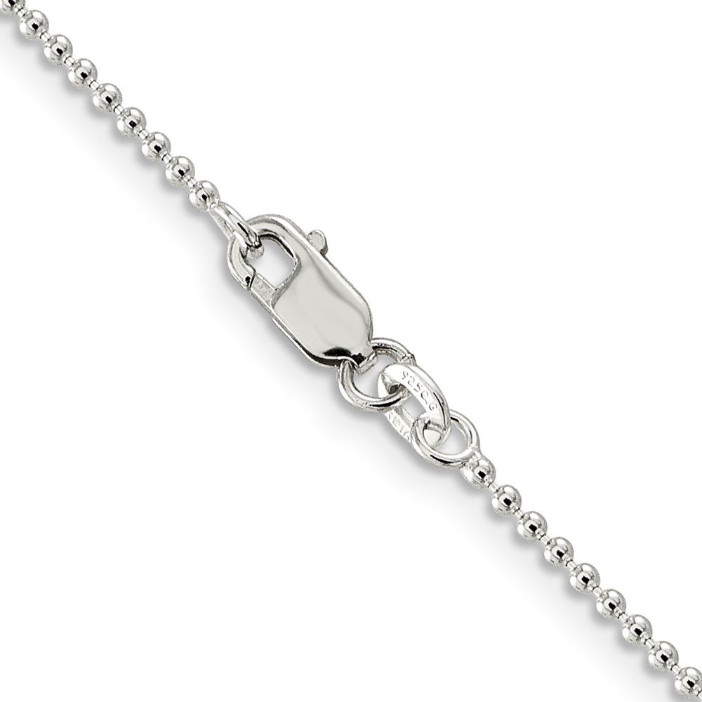 Sterling Silver 1.5mm Beaded Chain (QK81-24)
