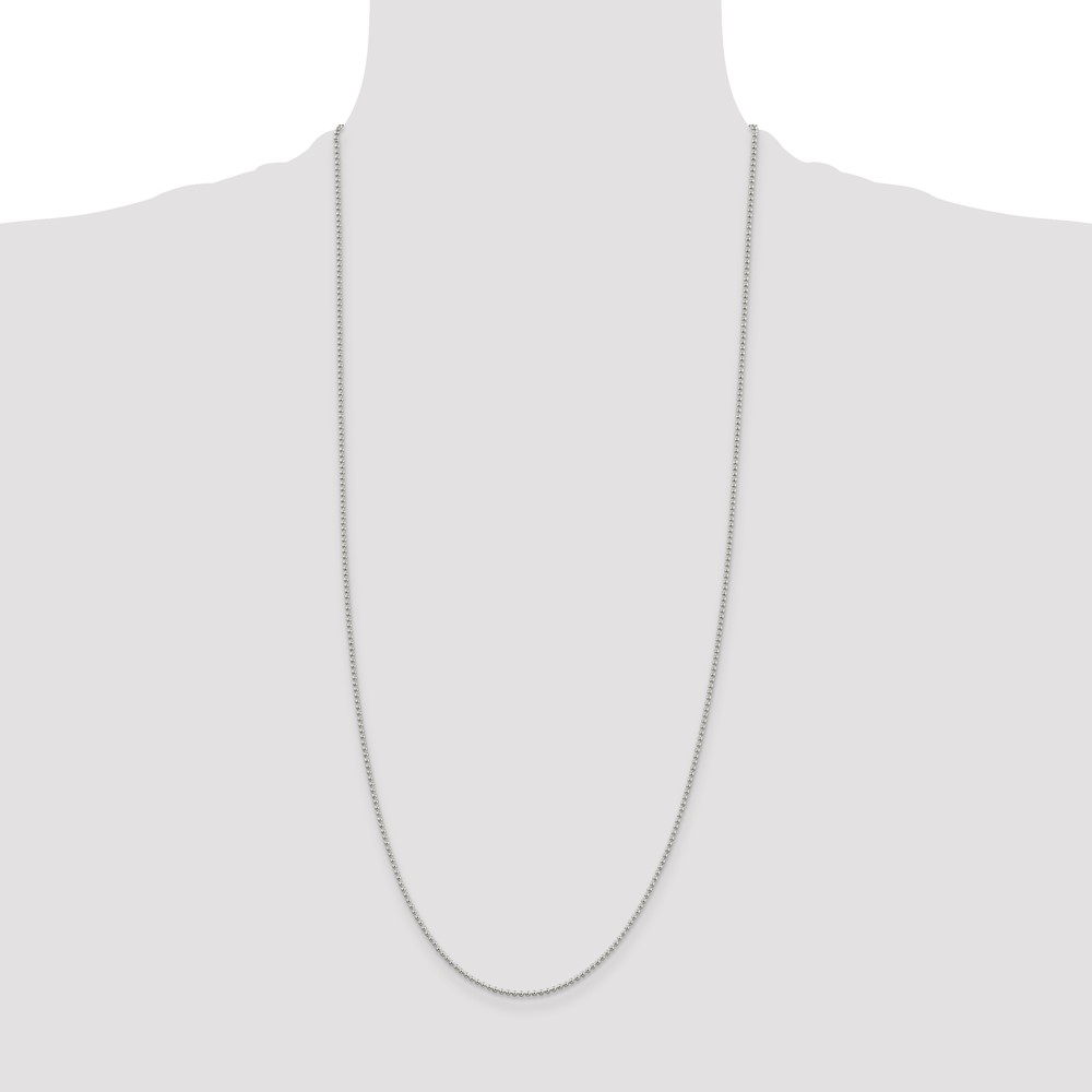 Sterling Silver 1.5mm Beaded Chain (QK81-30)