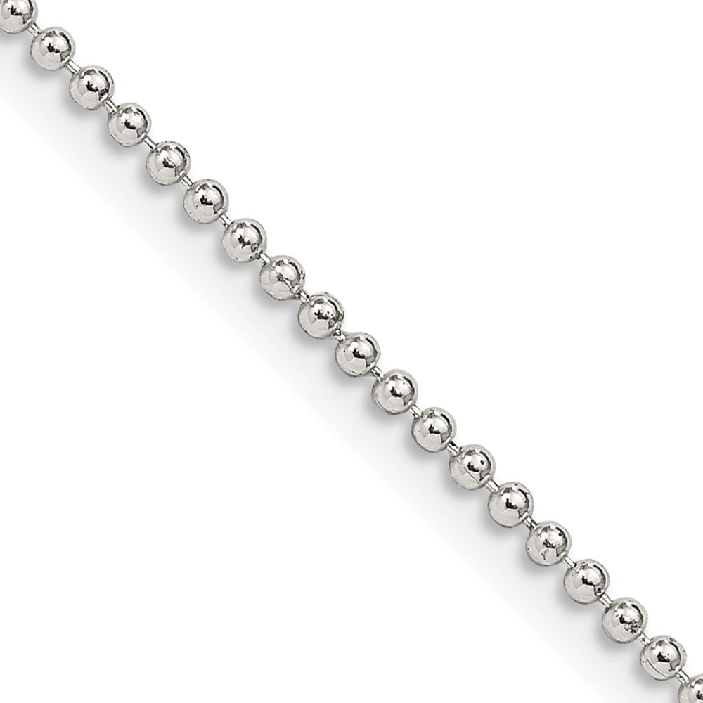 Sterling Silver 1.5mm Beaded Chain (QK81-16)