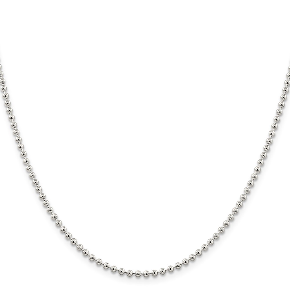 Sterling Silver 2.35mm Beaded Chain (QK82-24)