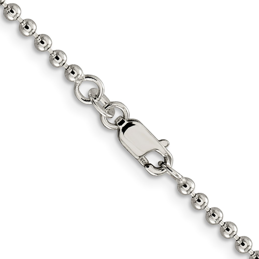 Sterling Silver 2.35mm Beaded Chain (QK82-24)