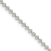 Sterling Silver 2.35mm Beaded Chain view 1