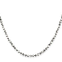 Sterling Silver 3mm Beaded Chain view 2