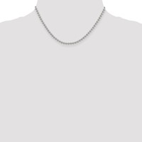 Sterling Silver 3mm Beaded Chain view 4