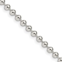 Sterling Silver 3mm Beaded Chain view 1