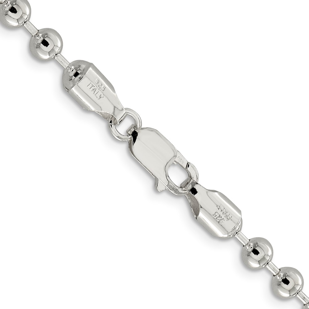 Sterling Silver 5mm Beaded Chain (QK84-22)