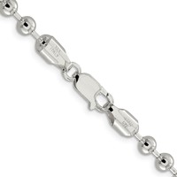 Sterling Silver 5mm Beaded Chain view 3