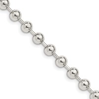 Sterling Silver 5mm Beaded Chain view 1