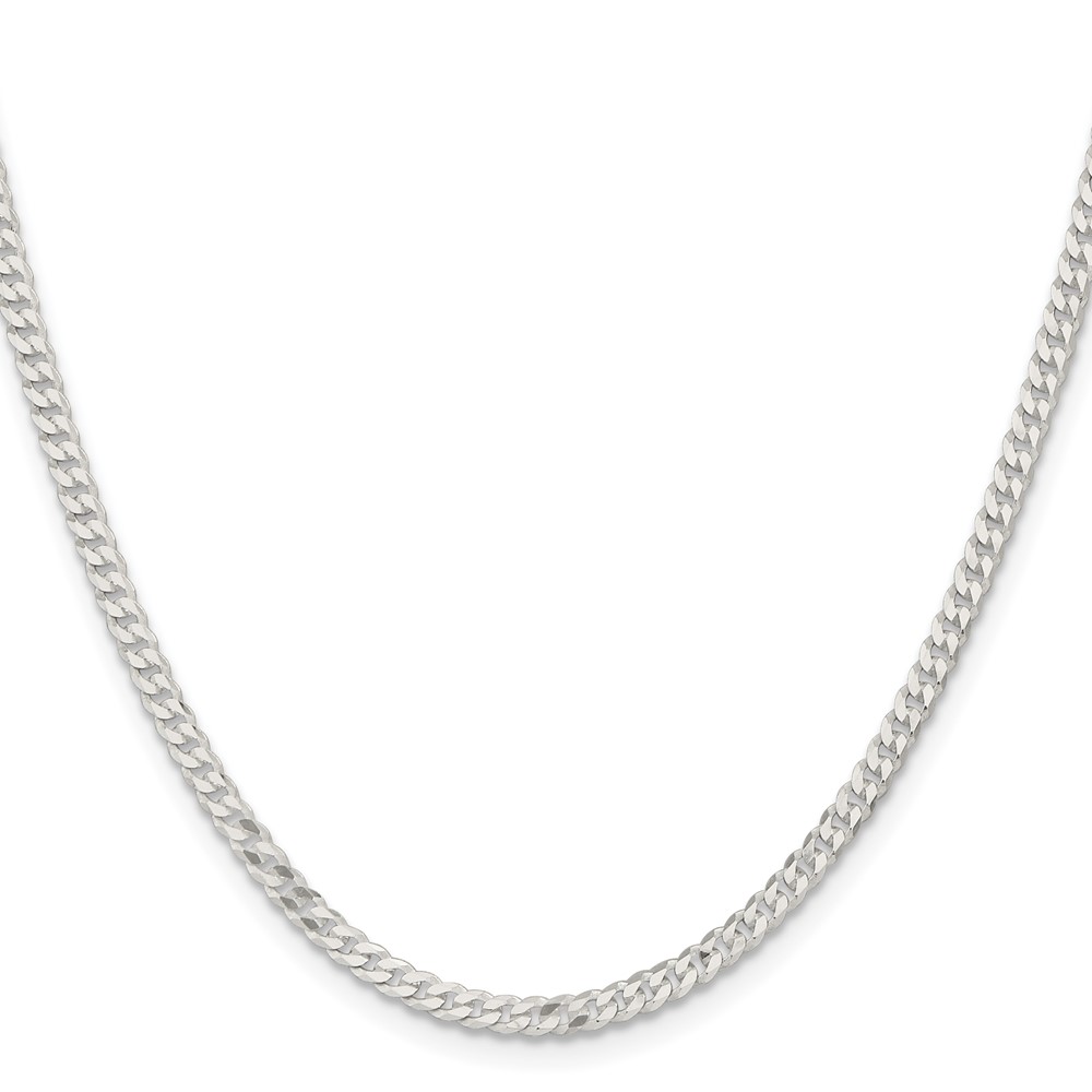 Sterling Silver 3.15mm Flat Curb Chain (QLB080-30)