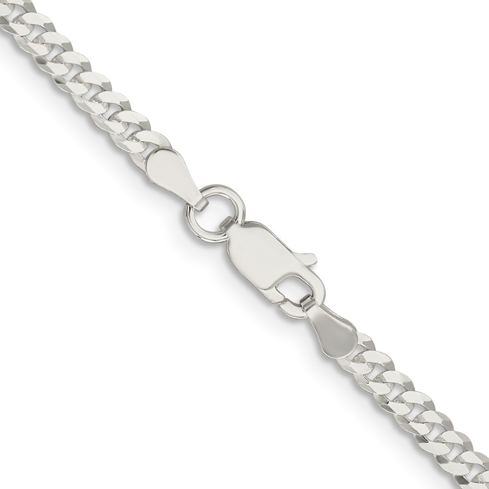 Sterling Silver 3.15mm Flat Curb Chain (QLB080-30)