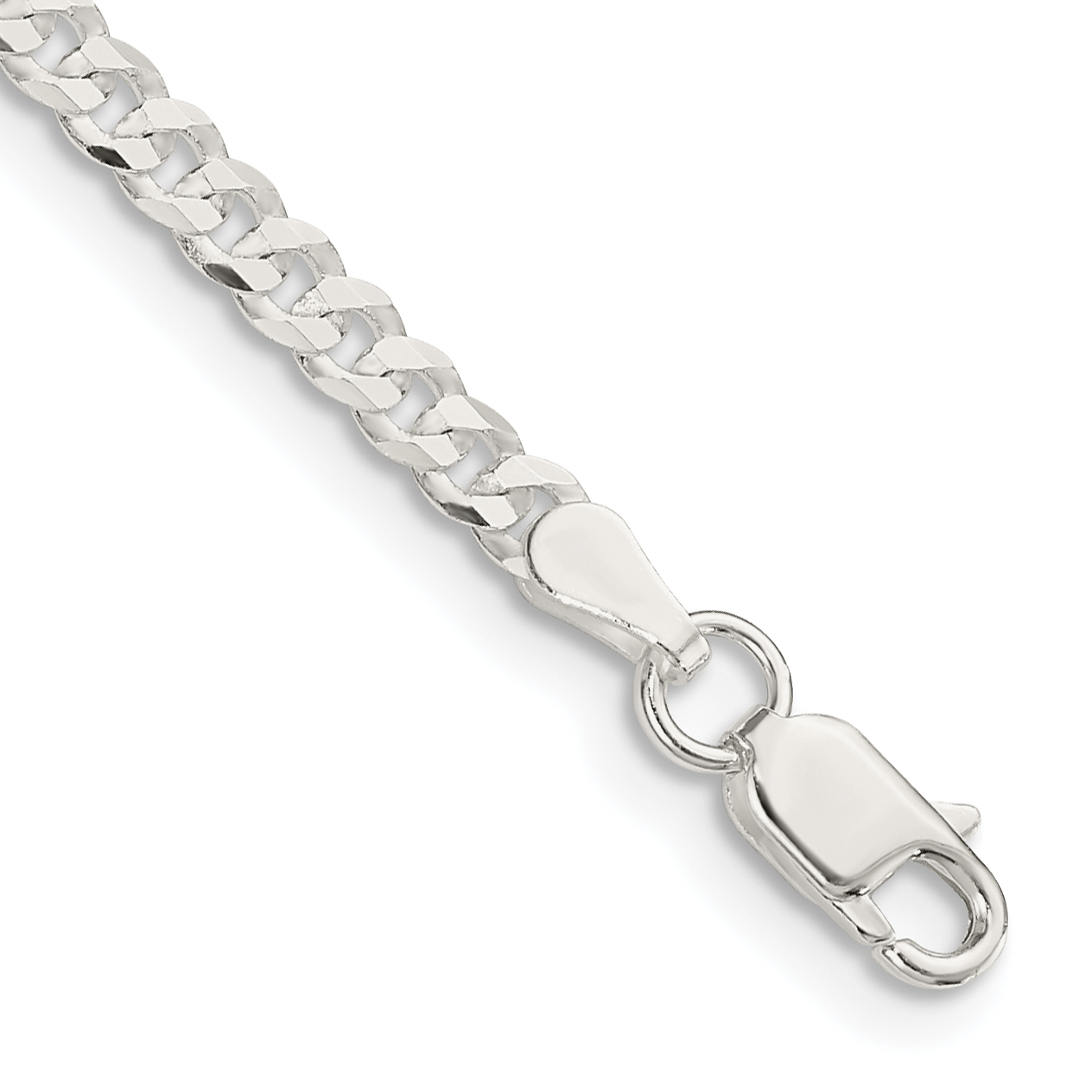 Sterling Silver 3.15mm Flat Curb Chain (QLB080-7)