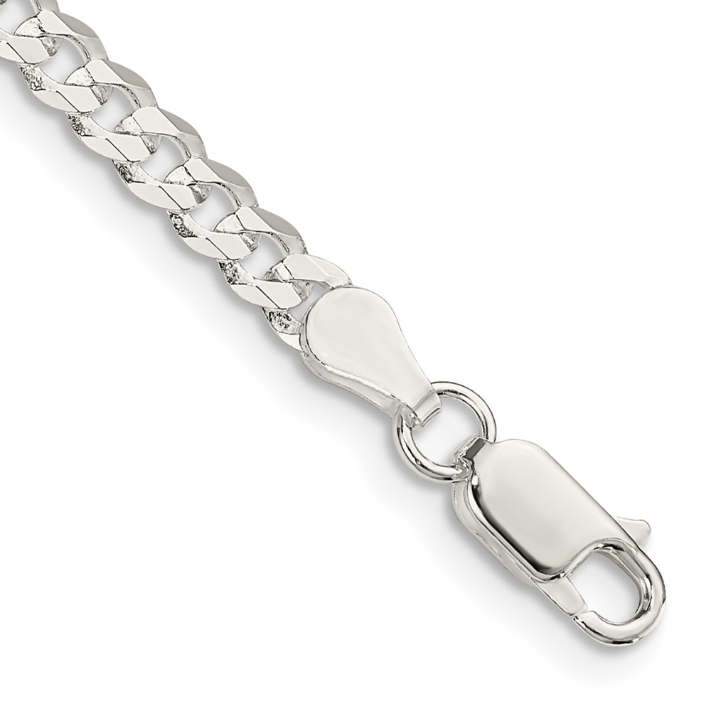 Sterling Silver 3.8mm Flat Curb Chain (QLB100-7)
