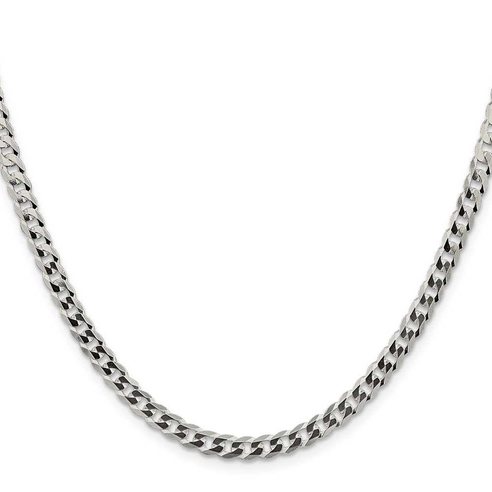 Sterling Silver 4.7mm Flat Curb Chain (QLB120-20)
