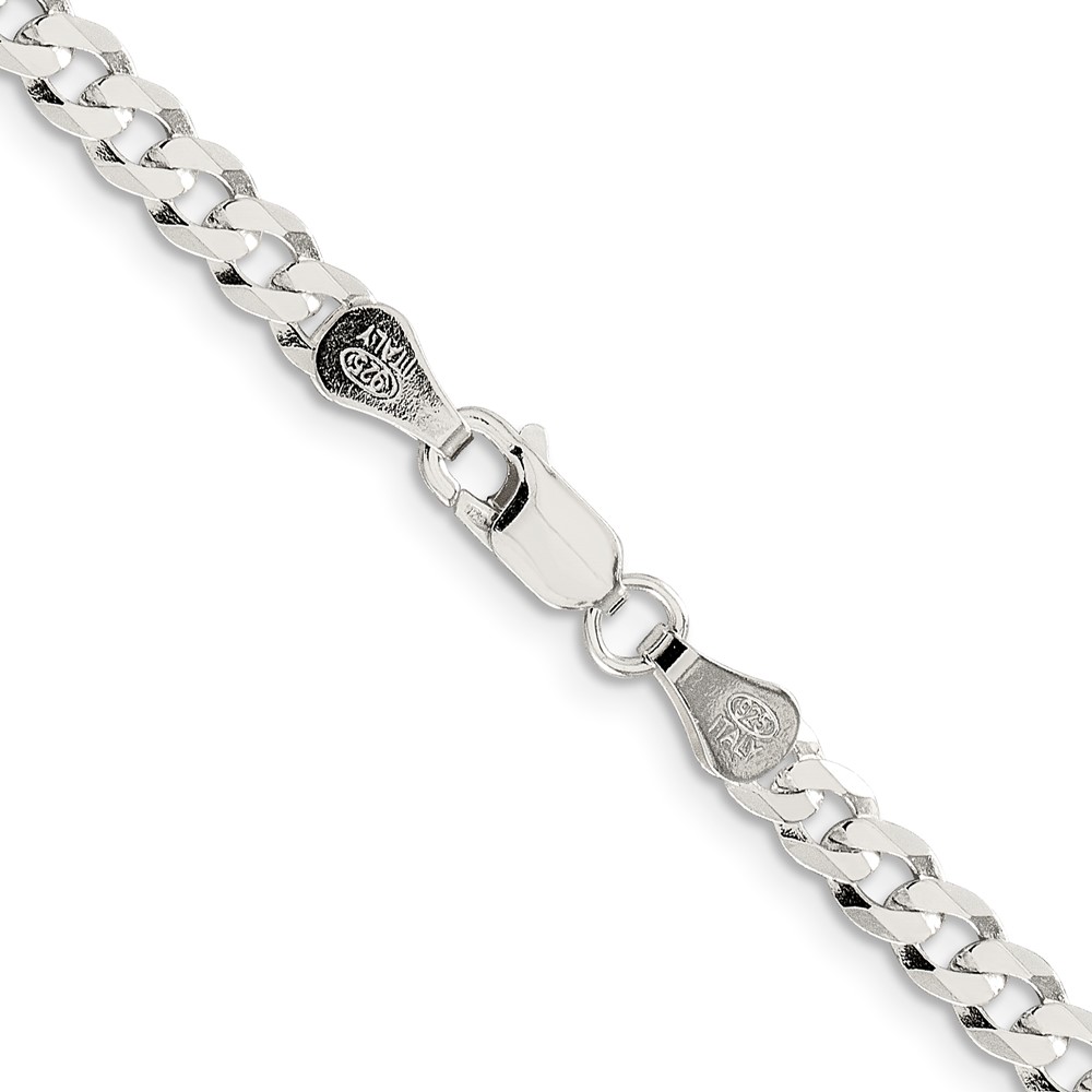 Sterling Silver 4.7mm Flat Curb Chain (QLB120-20)