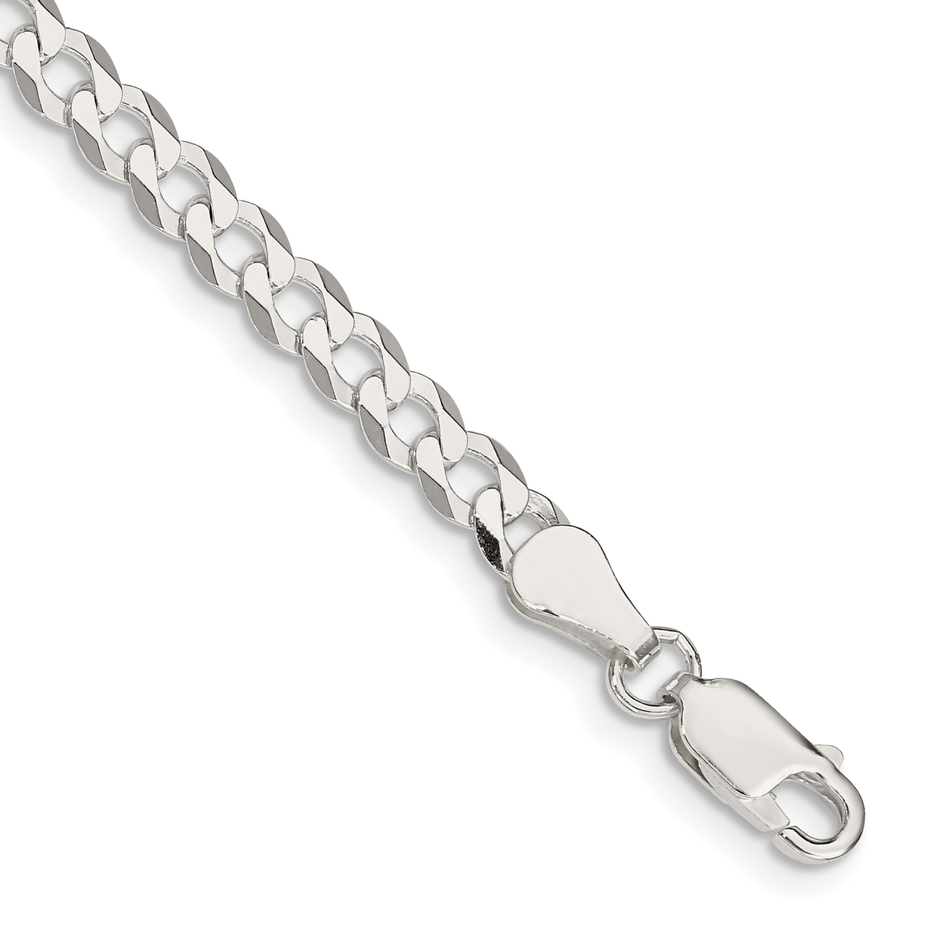 Sterling Silver 4.7mm Flat Curb Chain (QLB120-10)