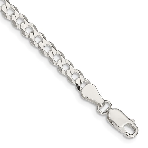 Sterling Silver 4.7mm Flat Curb Chain