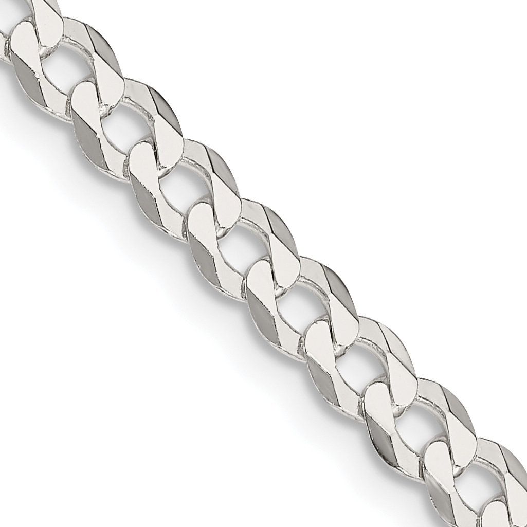 Sterling Silver 4.7mm Flat Curb Chain (QLB120-16)