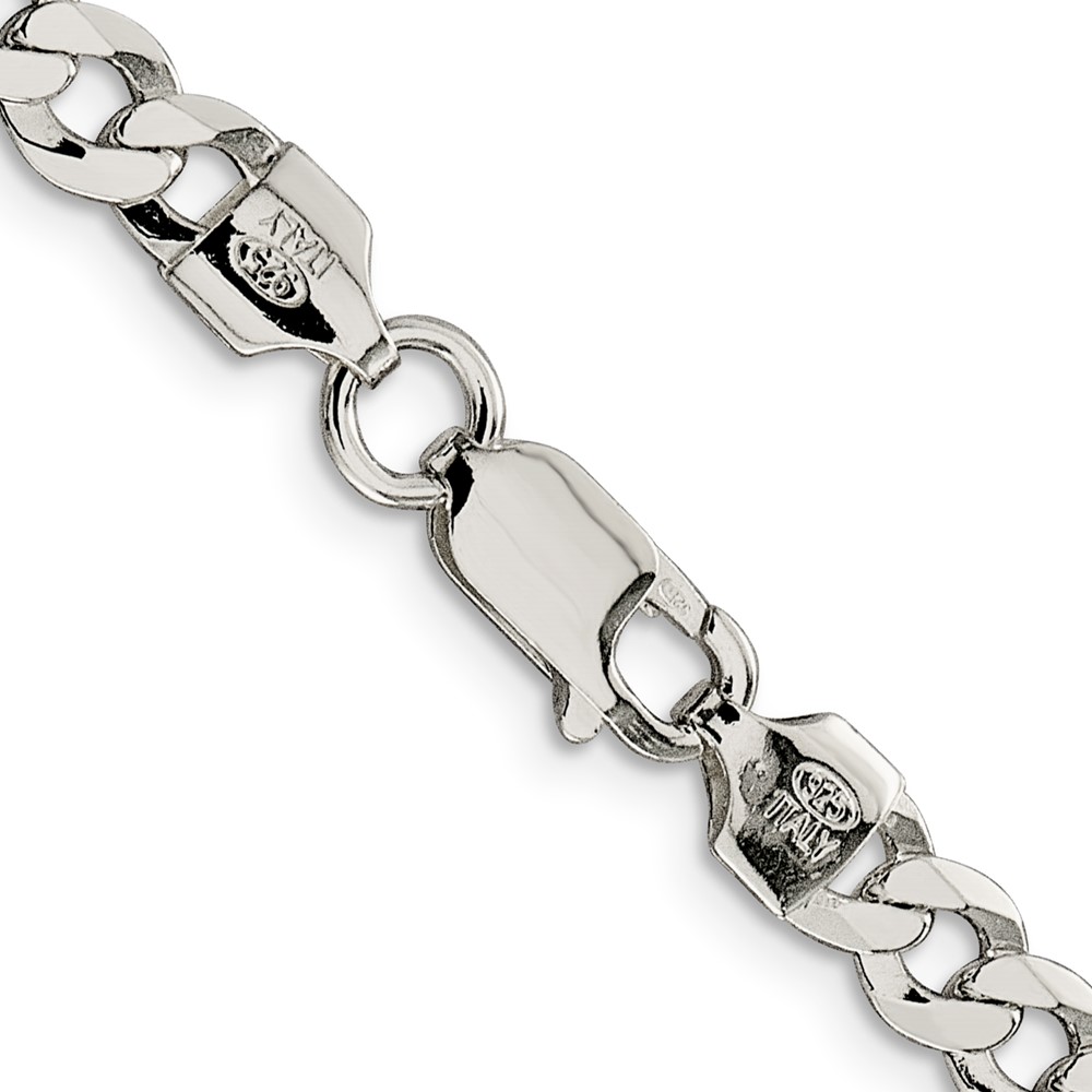 Sterling Silver 5.75mm Flat Curb Chain (QLB150-18)