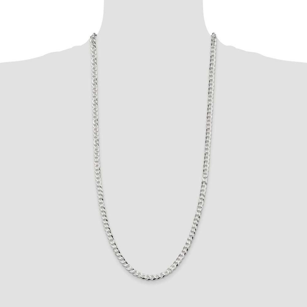 Sterling Silver 5.75mm Flat Curb Chain (QLB150-30)