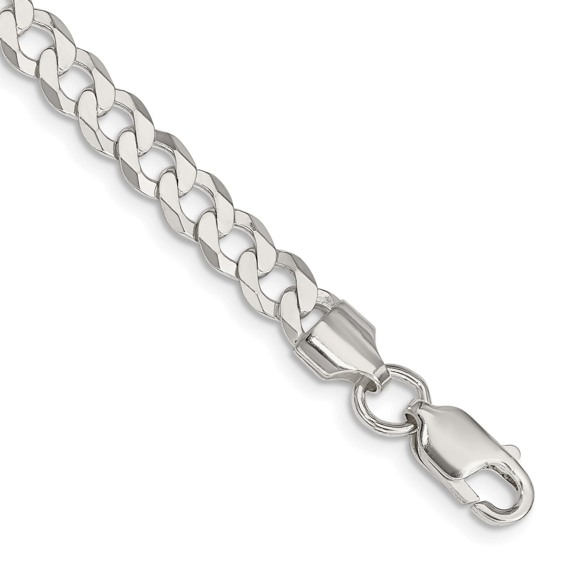 Sterling Silver 5.75mm Flat Curb Chain (QLB150-7)