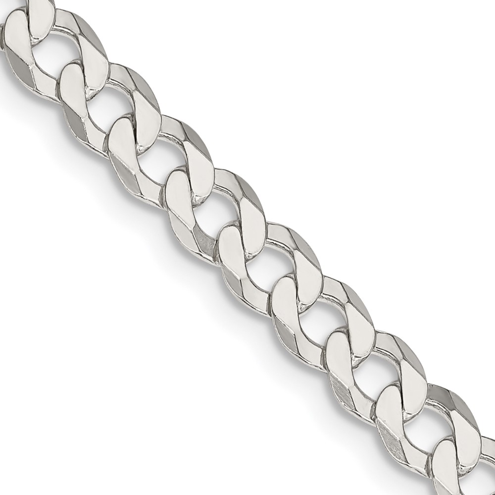 Sterling Silver 5.75mm Flat Curb Chain (QLB150-16)