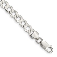 Sterling Silver 6.8mm Flat Curb Chain view 1