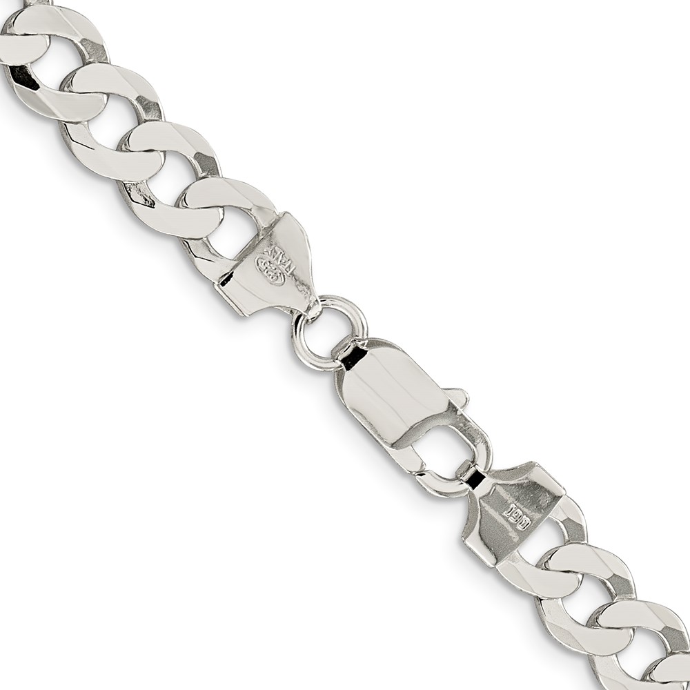 Sterling Silver 7.5mm Flat Curb Chain (QLB200-30)